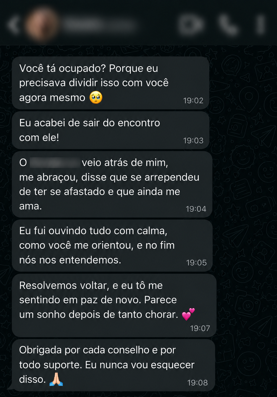 Depoimento 2 no WhatsApp